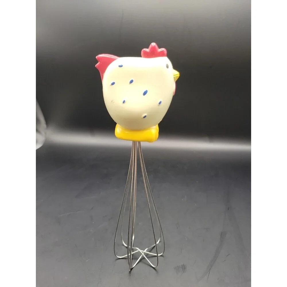 Vintage Rubber & Metal Chicken Whisk 6 1/2